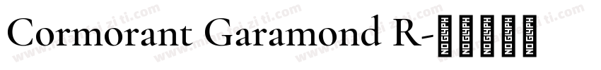 Cormorant Garamond R字体转换